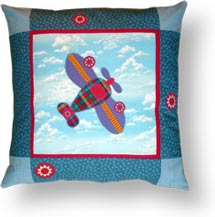Quilts für Kinder Patchwork Kinderkissen Pilot