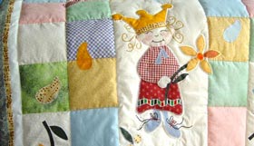 Quilt Patchwork Kinderdecke 'Kleiner Prinz'