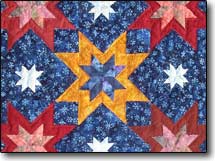 Quilt Patchwork Decke Sterne